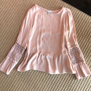 Joie long sleeve dusty rose top